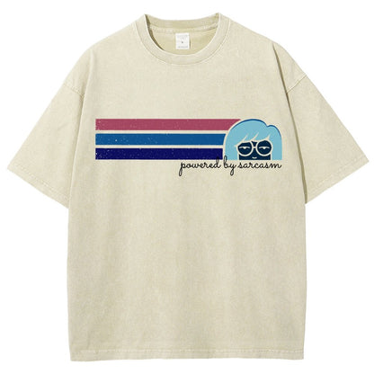 Power By Sarcasm Vintage Distressed T-shirt