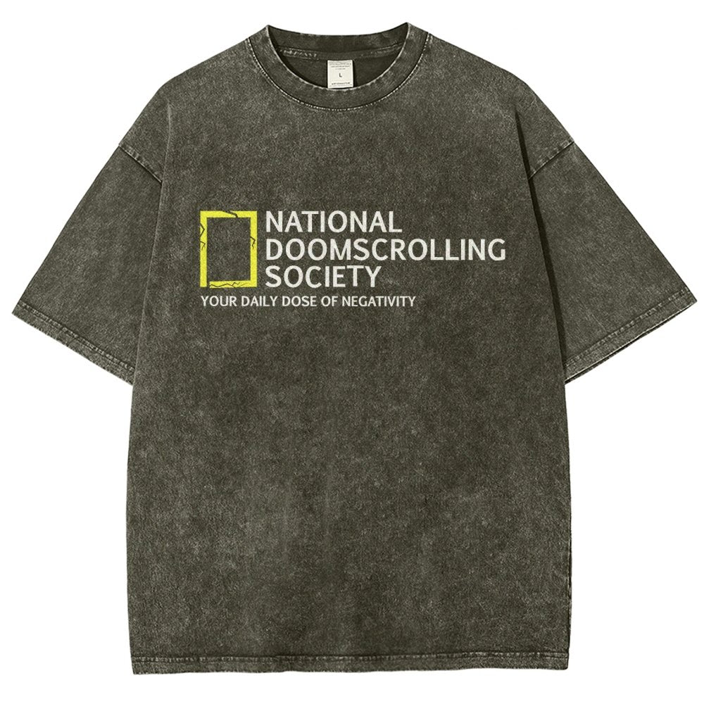 National Doomscrolling Society Vintage Distressed T-shirt