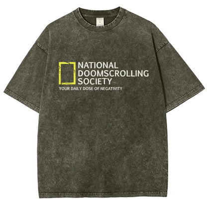 National Doomscrolling Society Vintage Distressed T-shirt