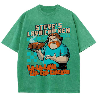 Steve's Lava Chicken Vintage Distressed T-shirt