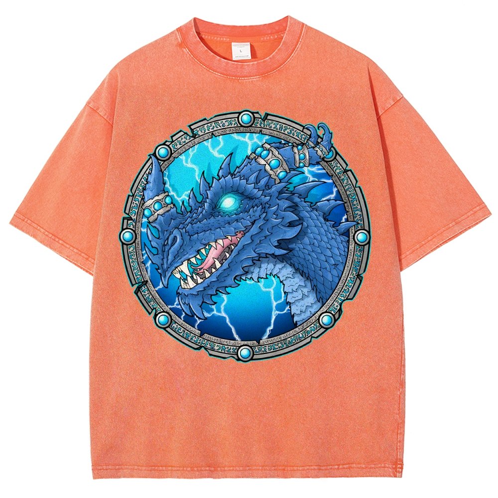 Blue Dragon Vintage Distressed T-shirt