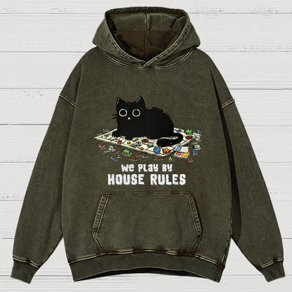We Play By House Rules Vintage Distressed Hoodie
