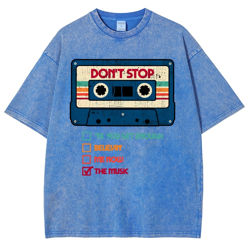 Dont Stop The Music Vintage Distressed T-shirt