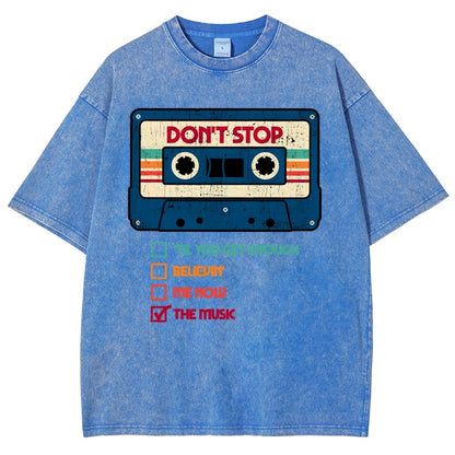 Dont Stop The Music Vintage Distressed T-shirt