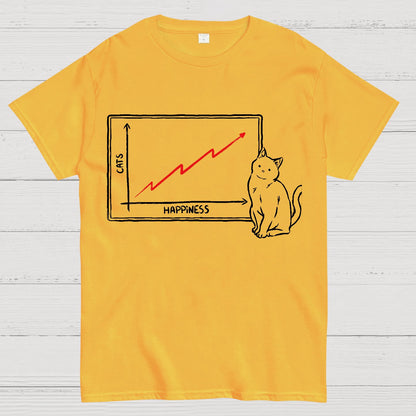 Happiness and Cats Graph Geek T-Shirt