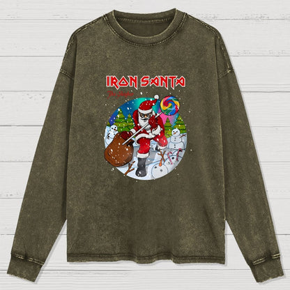 Iron Santa Washed Long Sleeve Tee