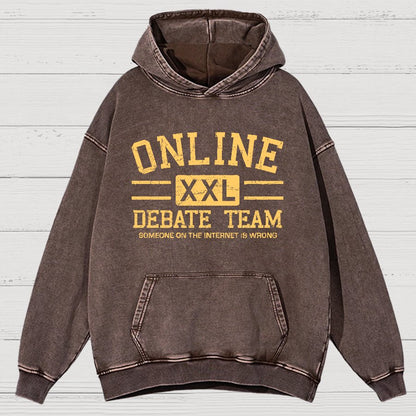 Online Debate Team Vintage Distressed Hoodie