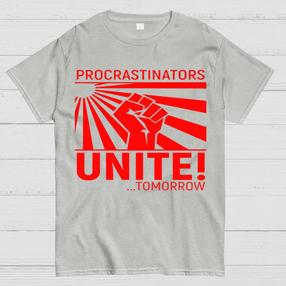 Procrastinators Unite Wall Geek T-Shirt