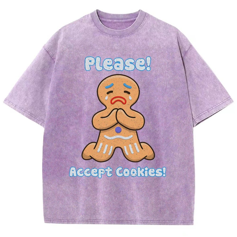 Please! Accept Cookies! Vintage Distressed T-shirt
