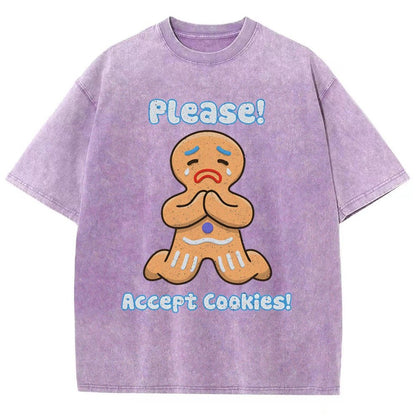 Please! Accept Cookies! Vintage Distressed T-shirt