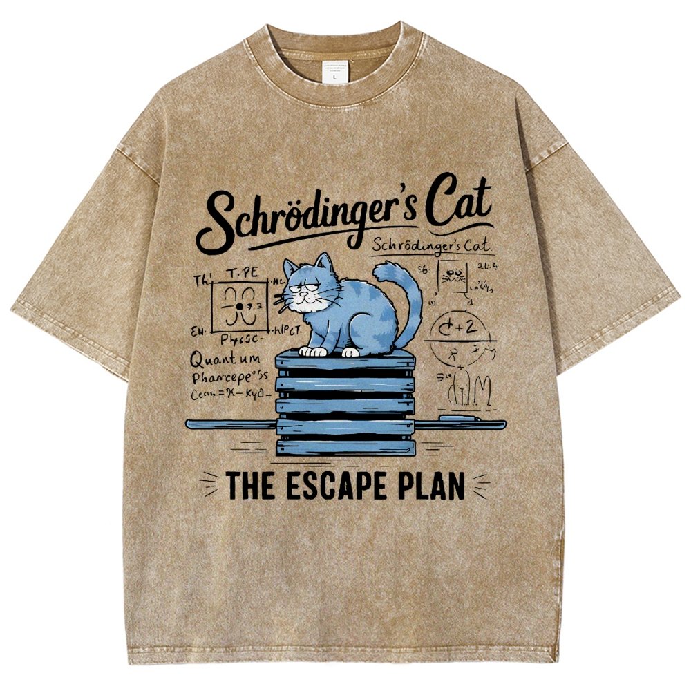 Schrödinger's Cat Of The Escape Plan Science Vintage Distressed T-shirt