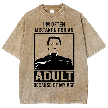 I'm Often Mistaken For An Adult Because Of My Age Vintage Distressed T-shirt
