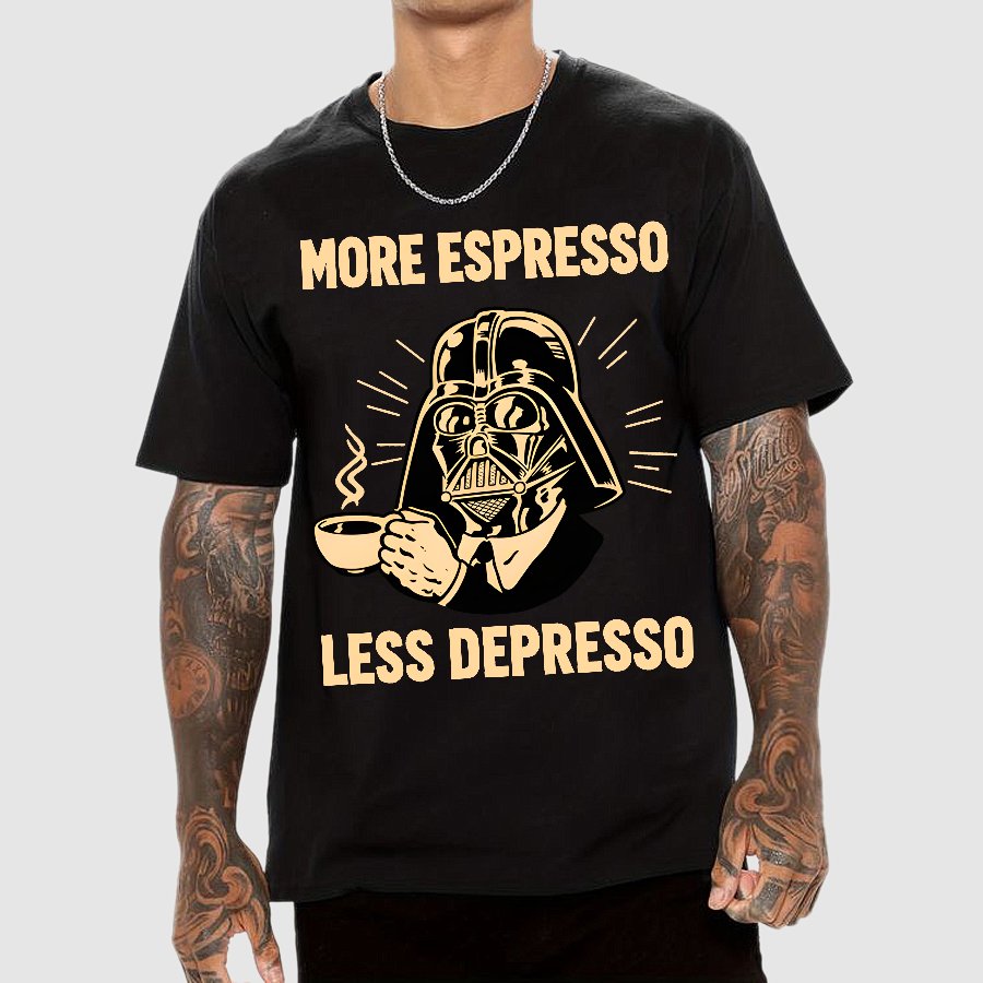 More Espresso Less Depresso Geek T-Shirt