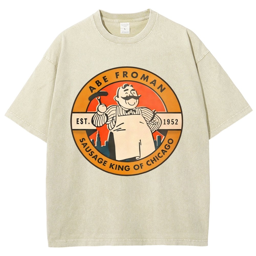Al Froman - The Sausage Pro of Chicago-1952 Vintage Distressed T-shirt
