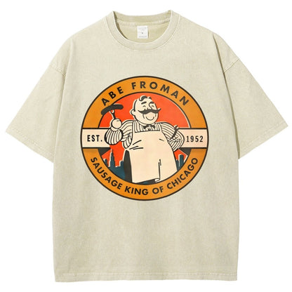Al Froman - The Sausage Pro of Chicago-1952 Vintage Distressed T-shirt