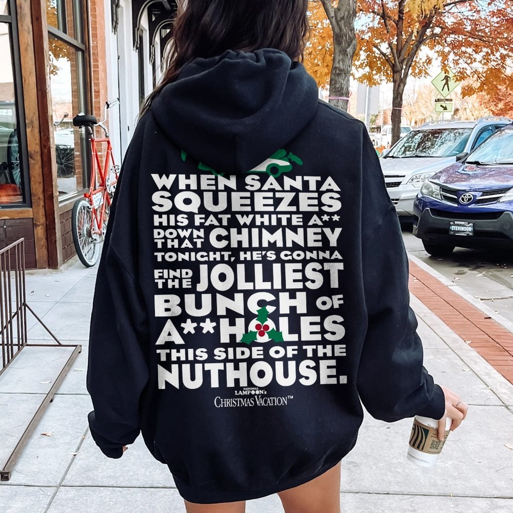 Christmas Vacation: Jolliest Bunch Geek Printed Back Cotton Hoodie