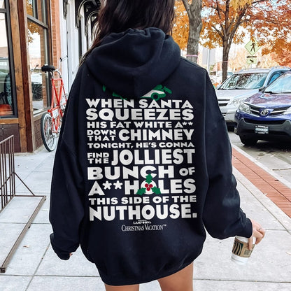 Christmas Vacation: Jolliest Bunch Geek Printed Back Cotton Hoodie