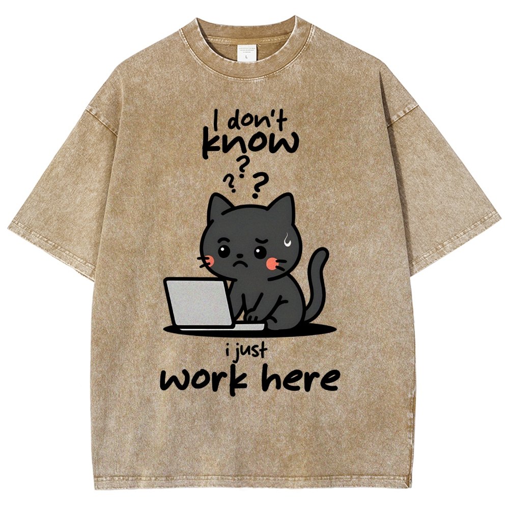 I Just Work Here Vintage Distressed T-shirt