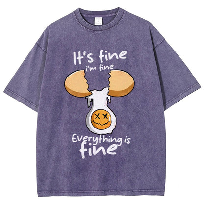Everything is fine Vintage Distressed T-shirt