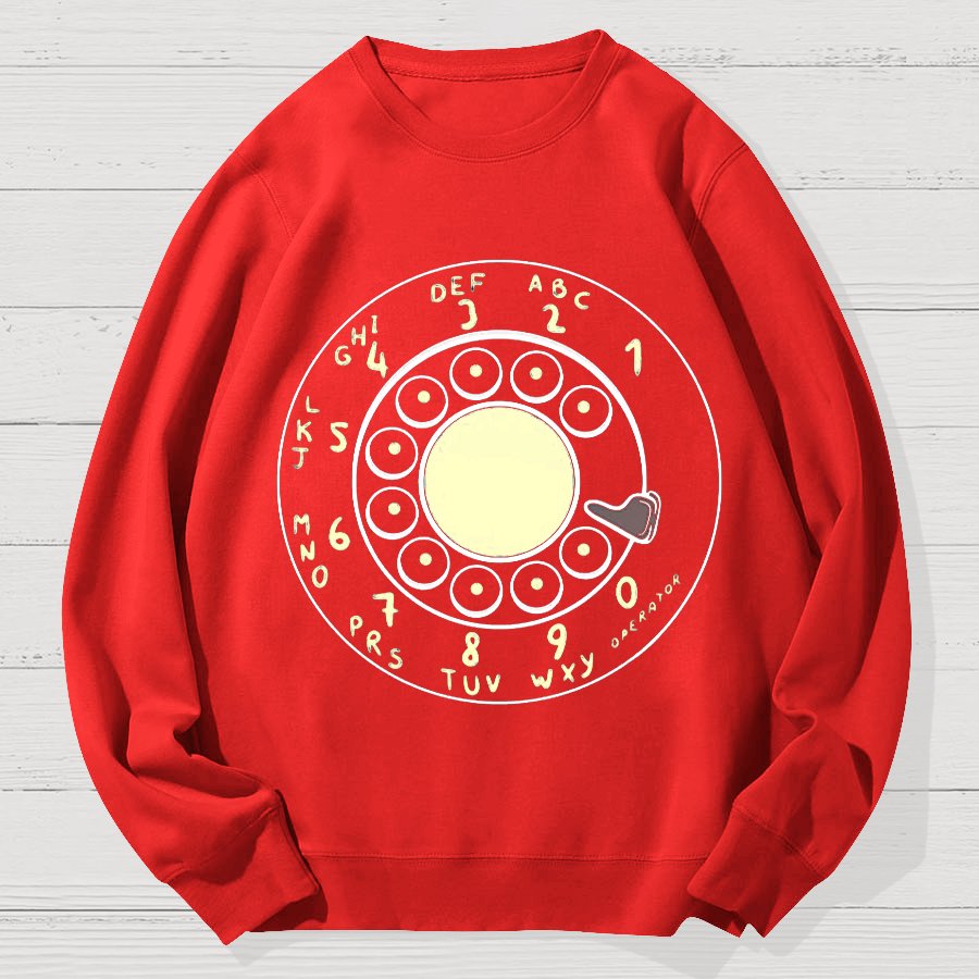 Rotary Dial Vintage Funny Geek Cotton Sweatshirt