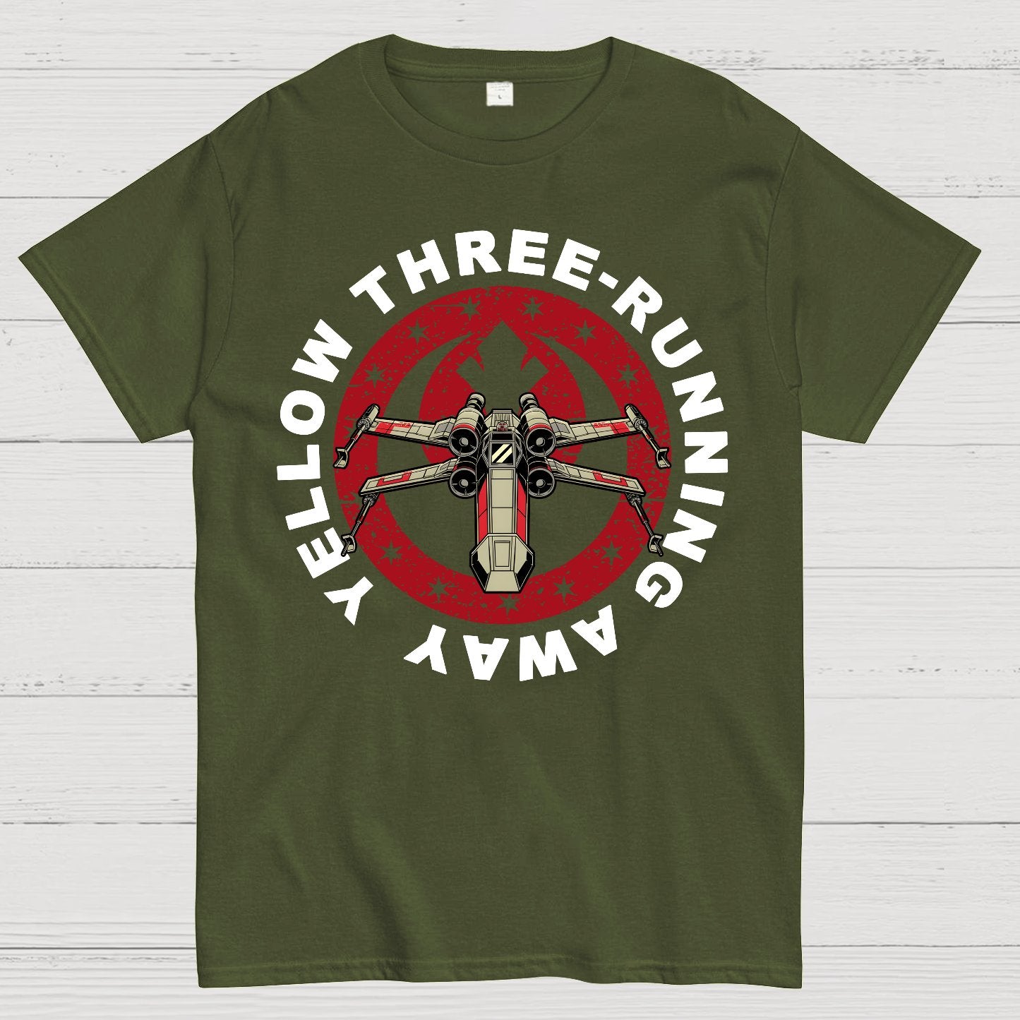 Yellow Three-Sprinting Away Geek T-Shirt