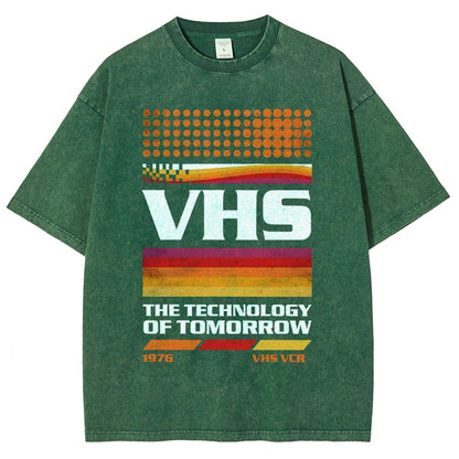 VHS Tech Vintage Distressed T-shirt