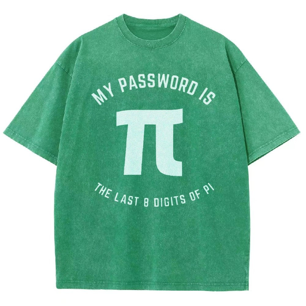 My Password Is The Last 8 Digits Of Pi Nerd Vintage Distressed T-shirt