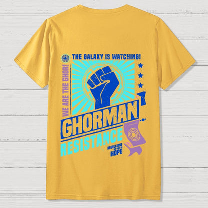 Galactic Resistance Back Printing Geek T-Shirt