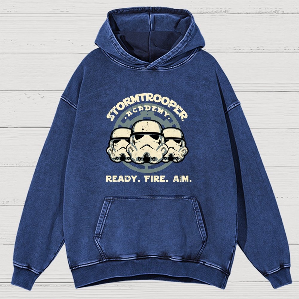 Ready. Fire. Aim. Vintage Distressed Hoodie