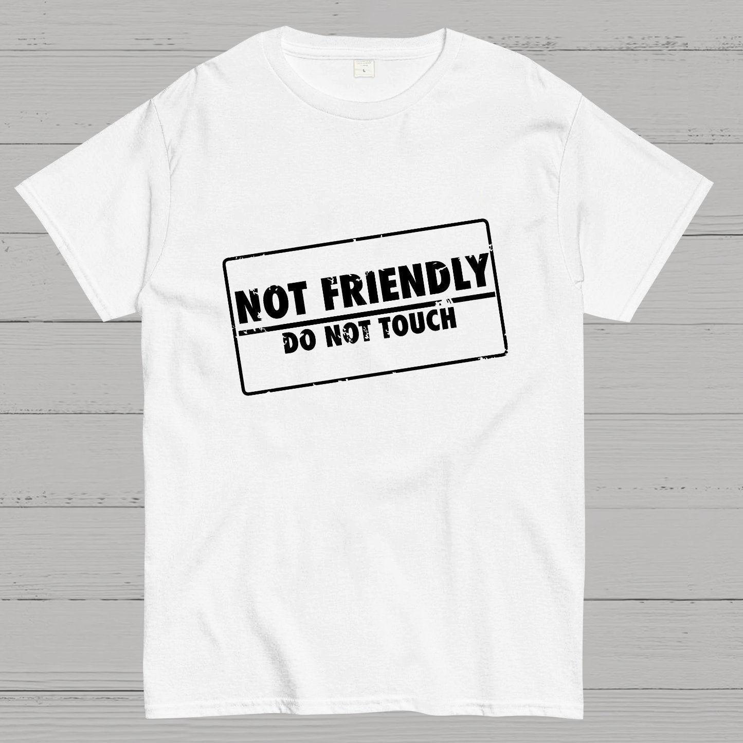 Not Friendly Stamp Geeky T-Shirt