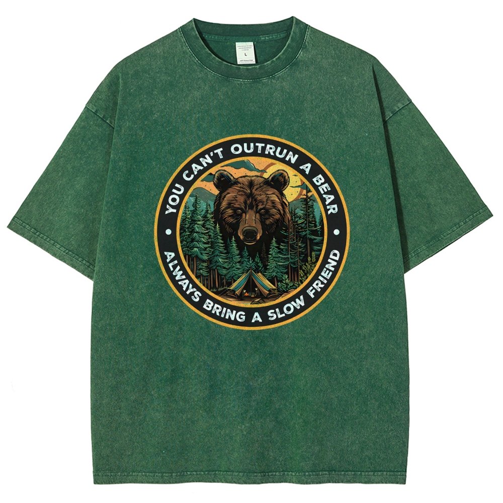 You Can't Outrun A Bear Vintage Distressed T-shirt