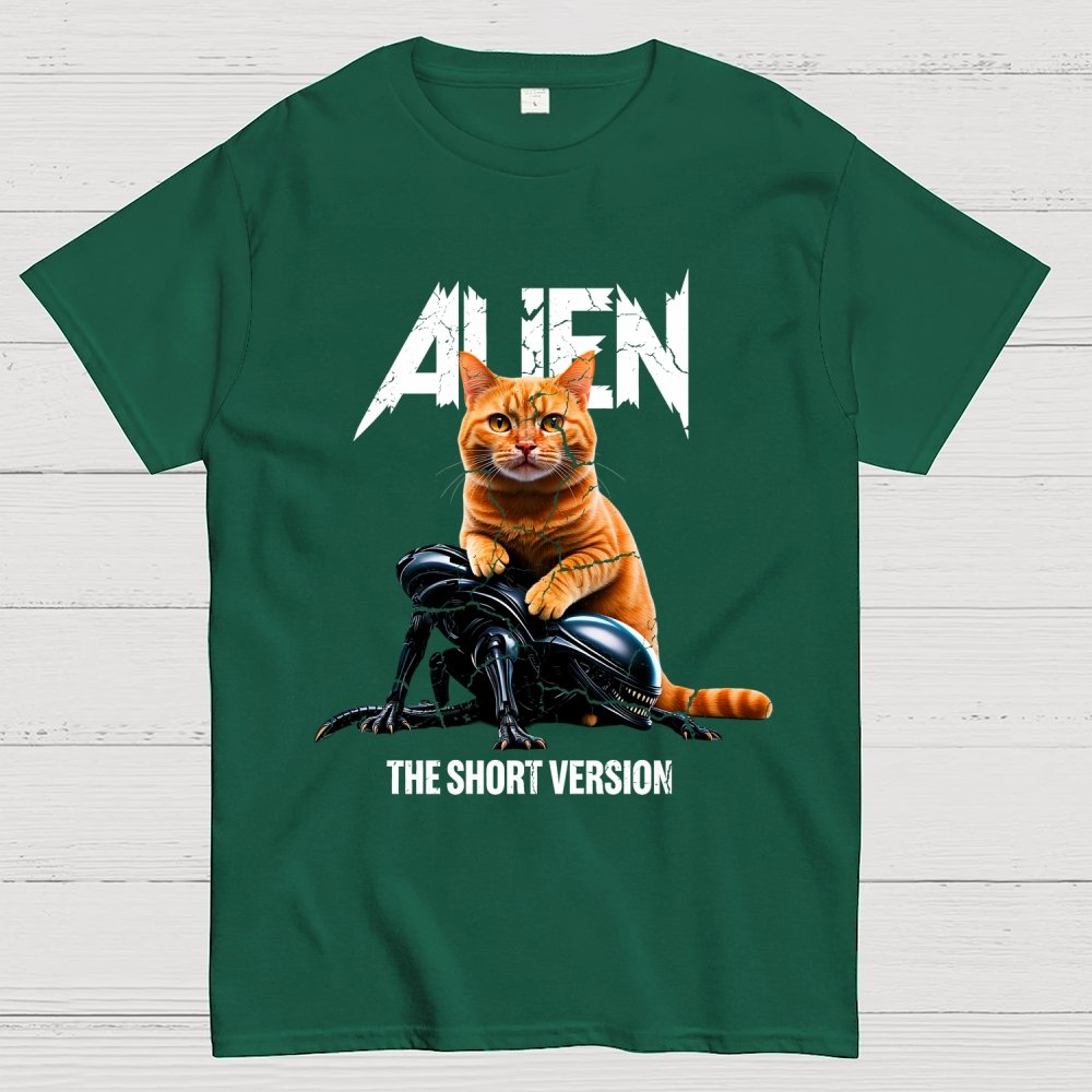 Alien Cat Heavy Geek T-Shirt