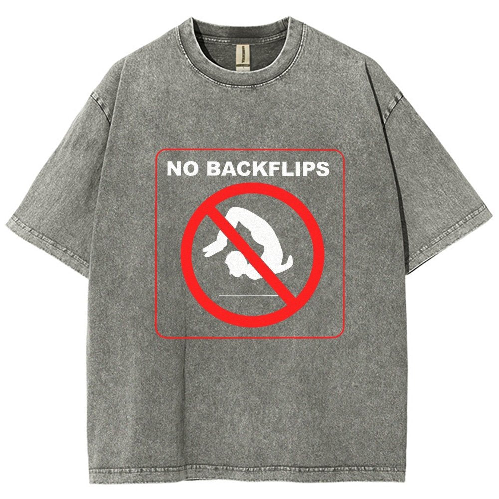 NO BACKFLIPS Vintage Distressed T-shirt
