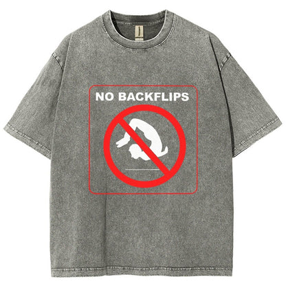 NO BACKFLIPS Vintage Distressed T-shirt