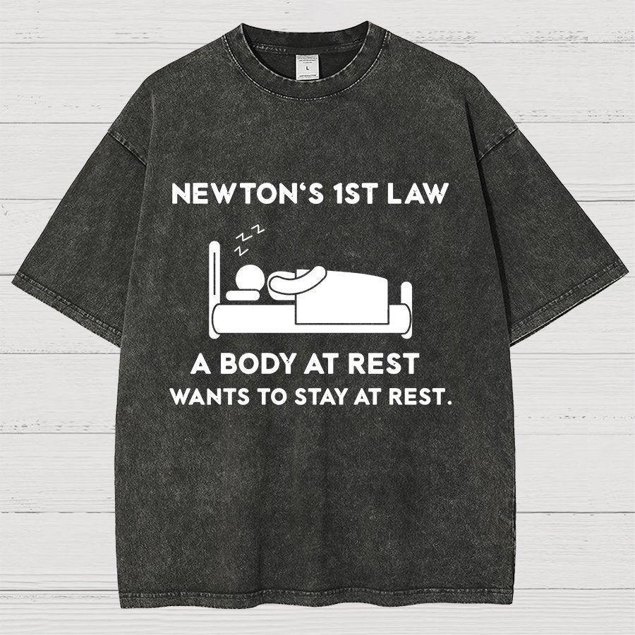 Newton's First Law Vintage Distressed T-shirt