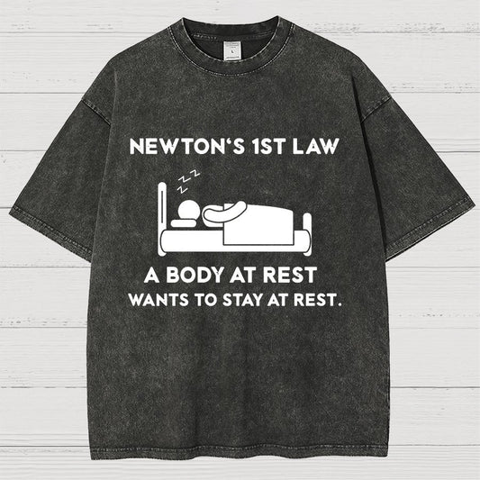 Newton's First Law Vintage Distressed T-shirt
