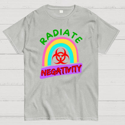 Radiate Negativity - Sarcastic Organic Rainbow Geek T-Shirt