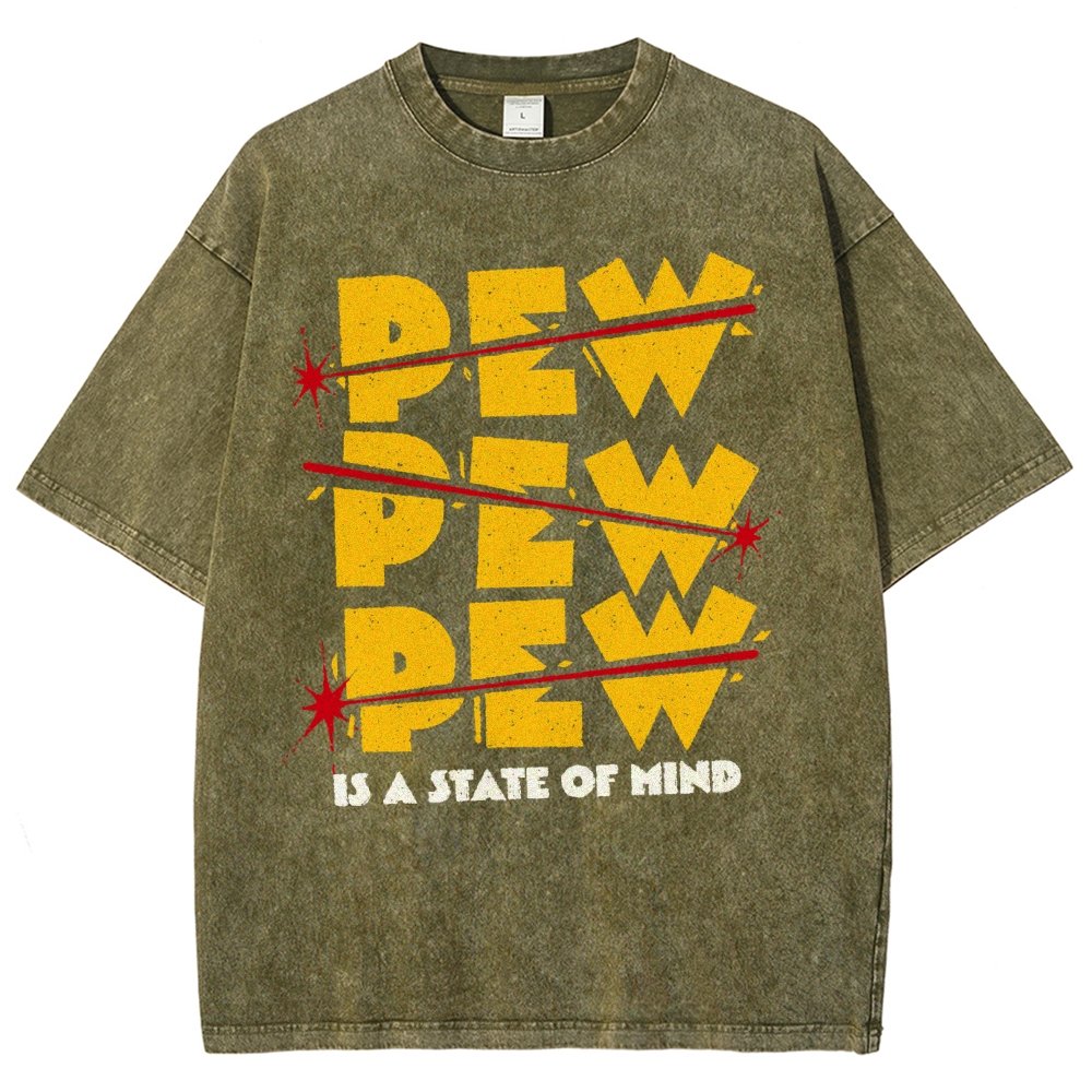 PEW PEW PEW Vintage Distressed T-shirt