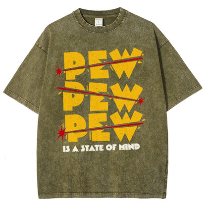 PEW PEW PEW Vintage Distressed T-shirt