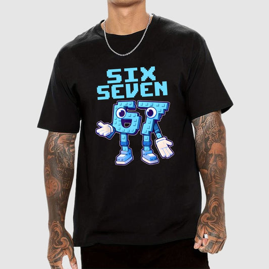 Six Seven Ice Cream Drip 67 Meme Gen Alpha Slang Geek T-Shirt