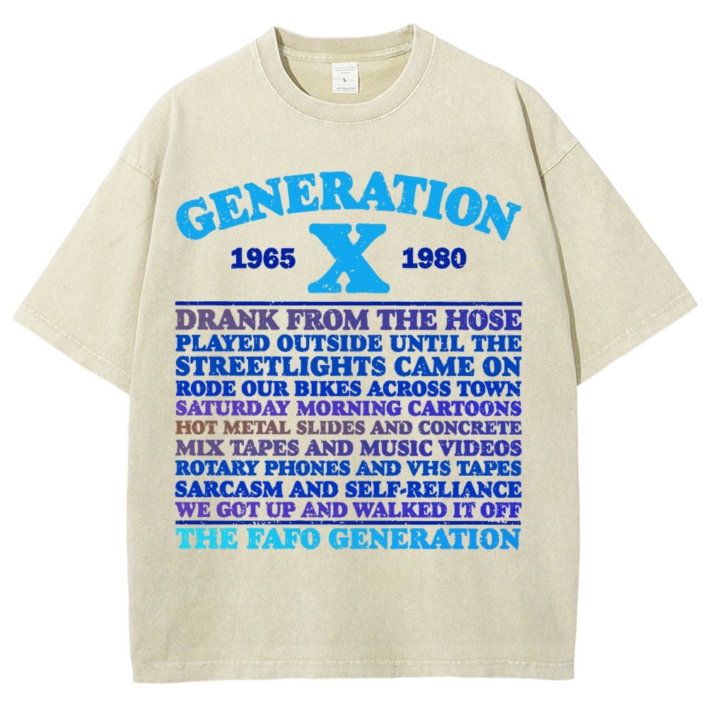 GenX Summer Day Vintage Distressed T-shirt