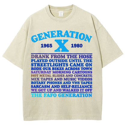 GenX Summer Day Vintage Distressed T-shirt