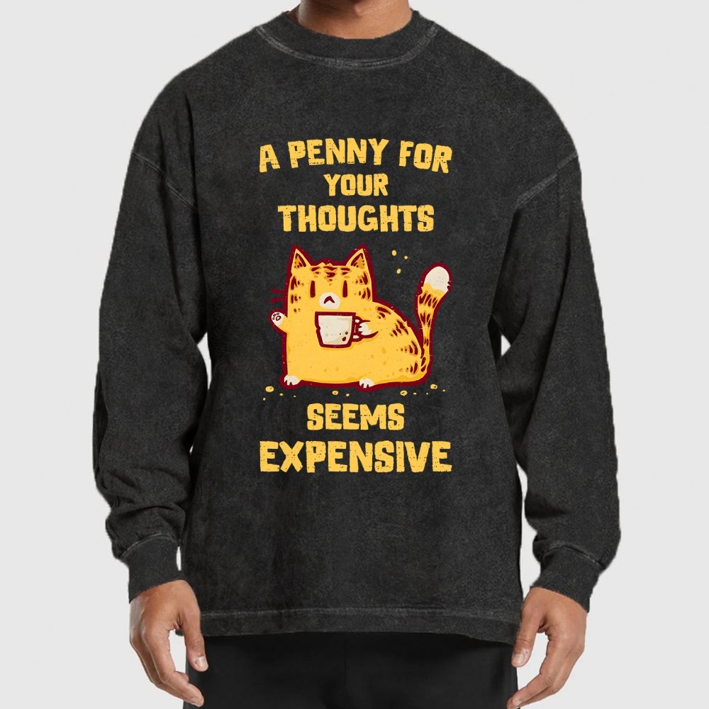 A Penny Seems Expensive Washed Long Sleeve Tee