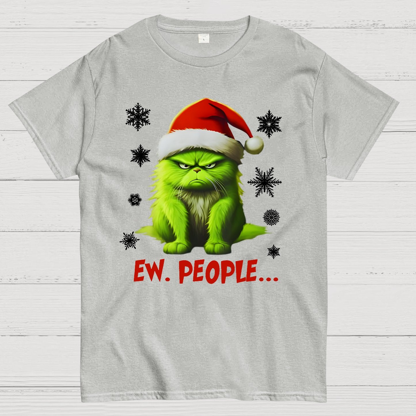 Funny Christmas Cat Geek T-Shirt