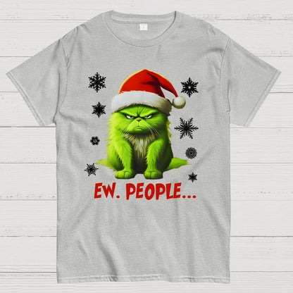 Funny Christmas Cat Geek T-Shirt
