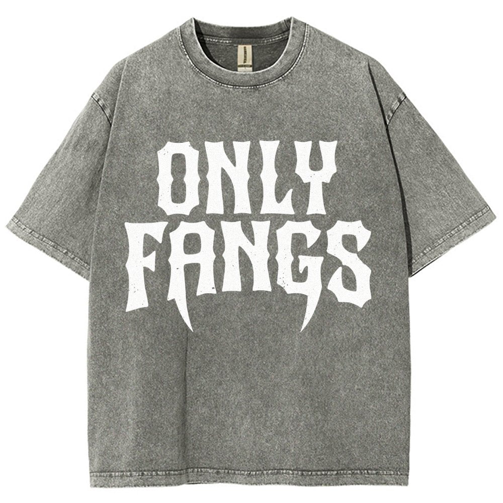 Only Fangs Vintage Distressed T-shirt