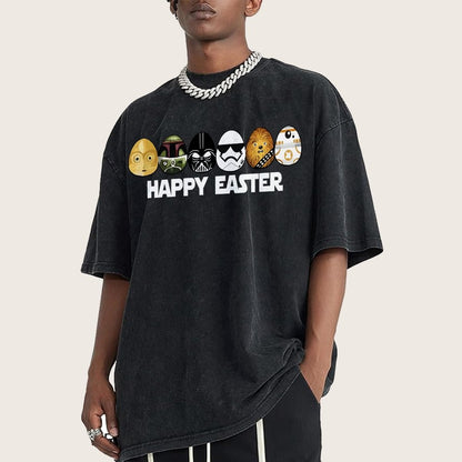 Easter Egg Hunting Party Happy Easter 2025 Vintage Distressed T-shirt