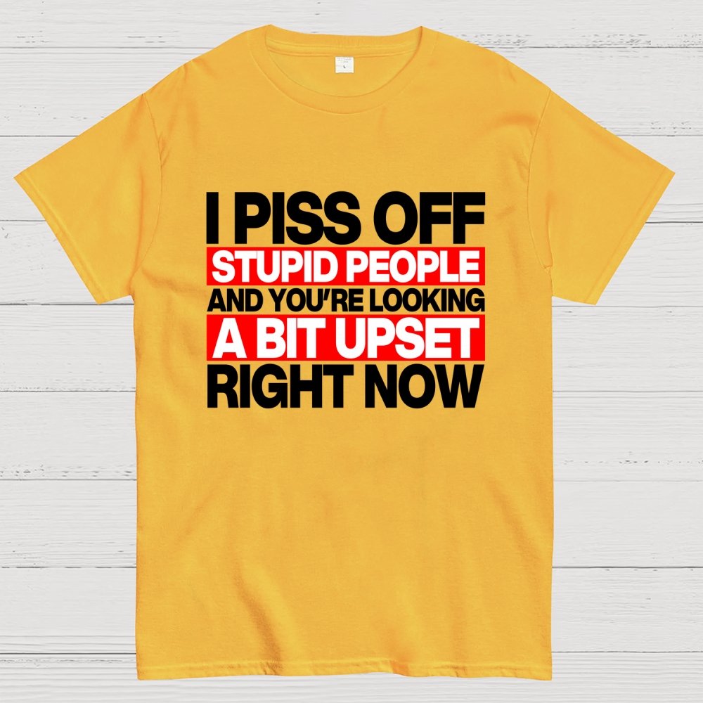 I piss off stupid people and you're looking a bit upset right now Geek T-Shirt
