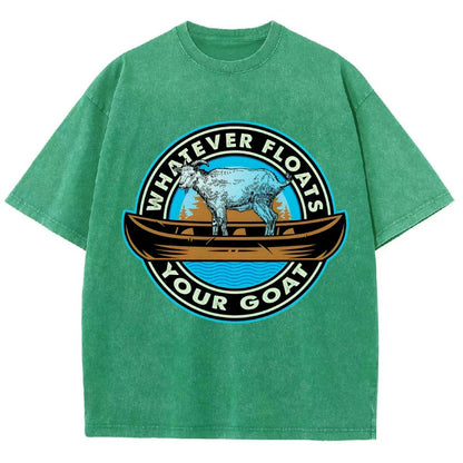 Whatever Floats Your Goat Vintage Distressed T-shirt