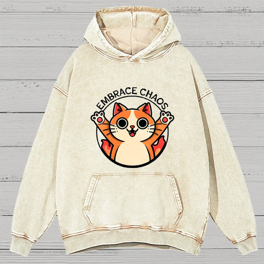 Embrace Chaos Vintage Distressed Hoodie